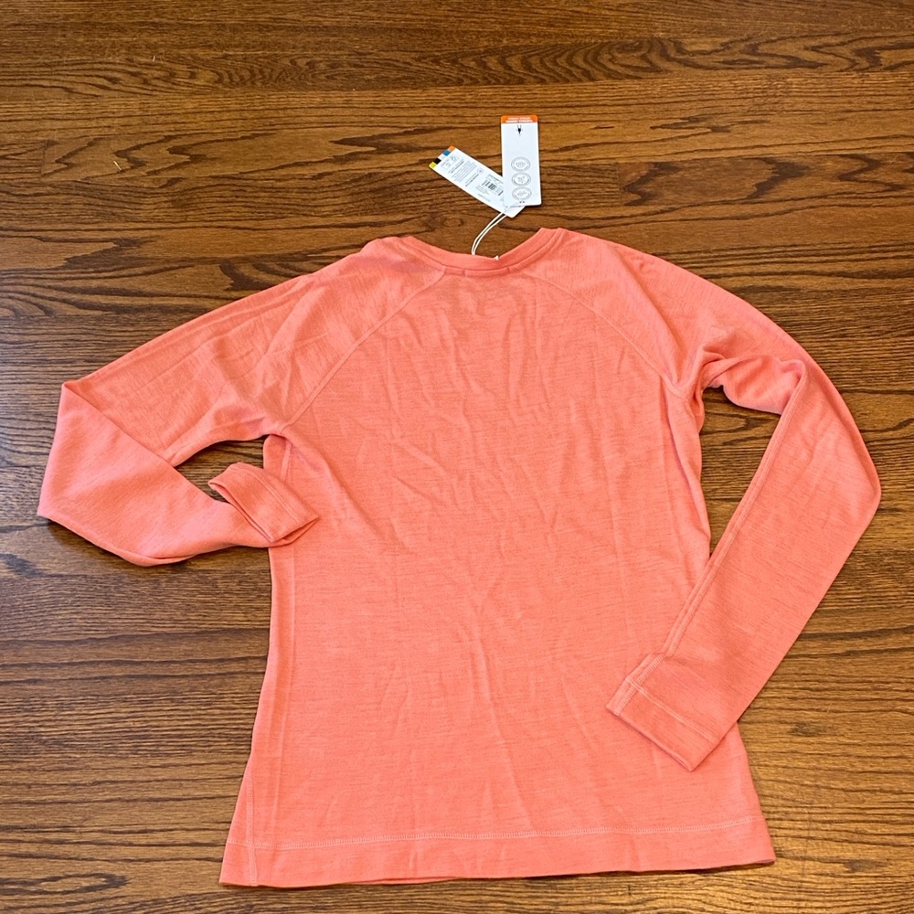 Smartwool sunset coral Women's Classic All-Season Merino Base Layer Long Sleeve - Picture 8 of 13